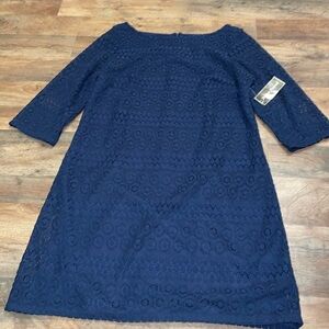 Jessica Howard 3/4 sleeve lace overlay dress.  NWT.  Size 16.
